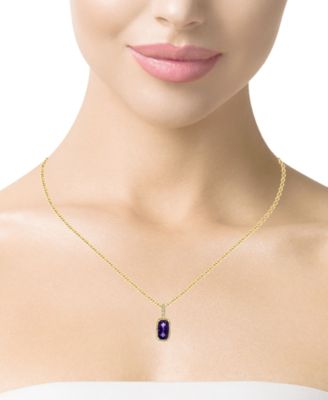 Sky Blue Topaz (5.50 ct. t.w.) & White Topaz (0.35 ct. t.w.) Pendant Necklace in Sterling Silver (Also Available in Pink Amethyst & Amethyst)