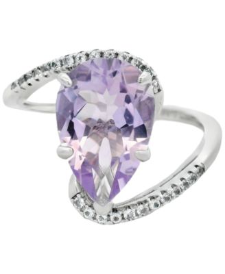 Sky Blue Topaz (3.45 ct. t.w.) & White Topaz (0.15 ct. t.w.) Ring in Sterling Silver (Also Available in Pink Amethyst)