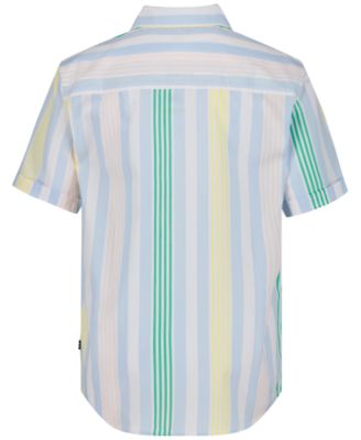 Boys' 8-20 Resort Stripe Short-Sleeve Woven Shirt