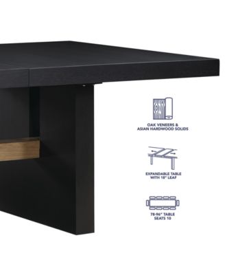 Macai 5-Pc. Wood Dining Set (Rectangular Table + 4 Upholstered Side Chairs)