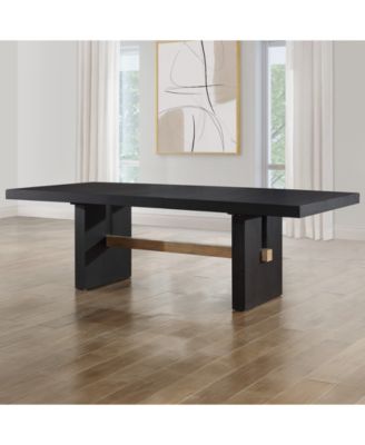 Macai 5-Pc. Wood Dining Set (Rectangular Table + 4 Upholstered Side Chairs)