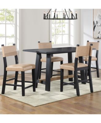 Macai 4-Pc. Wood Counter Height Chair Set