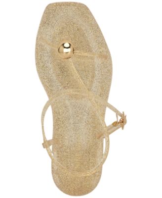 Women's Shells Jelly Ornamented Strappy Flat Sandals