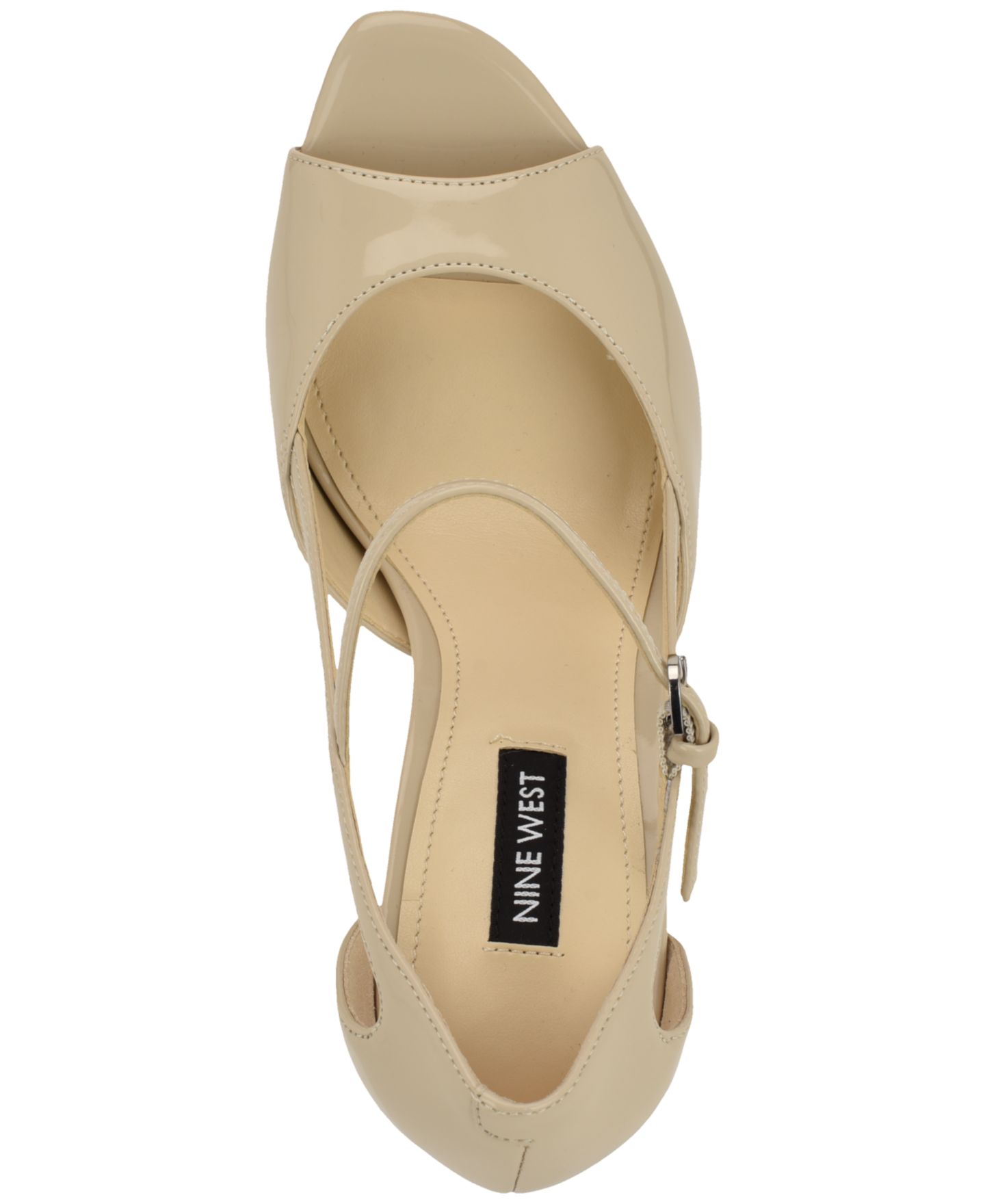Женские туфли Nine West Perela Strappy Peep Toe Stiletto, цвет: Мглистый лаковый — фото 4