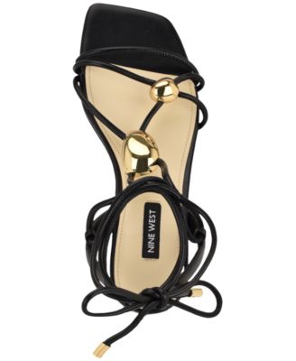 Women's Niraa Strappy Ornamented Flat Tie-Up Sandals