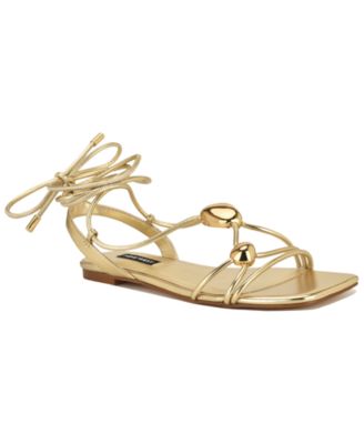 Women's Niraa Strappy Ornamented Flat Tie-Up Sandals
