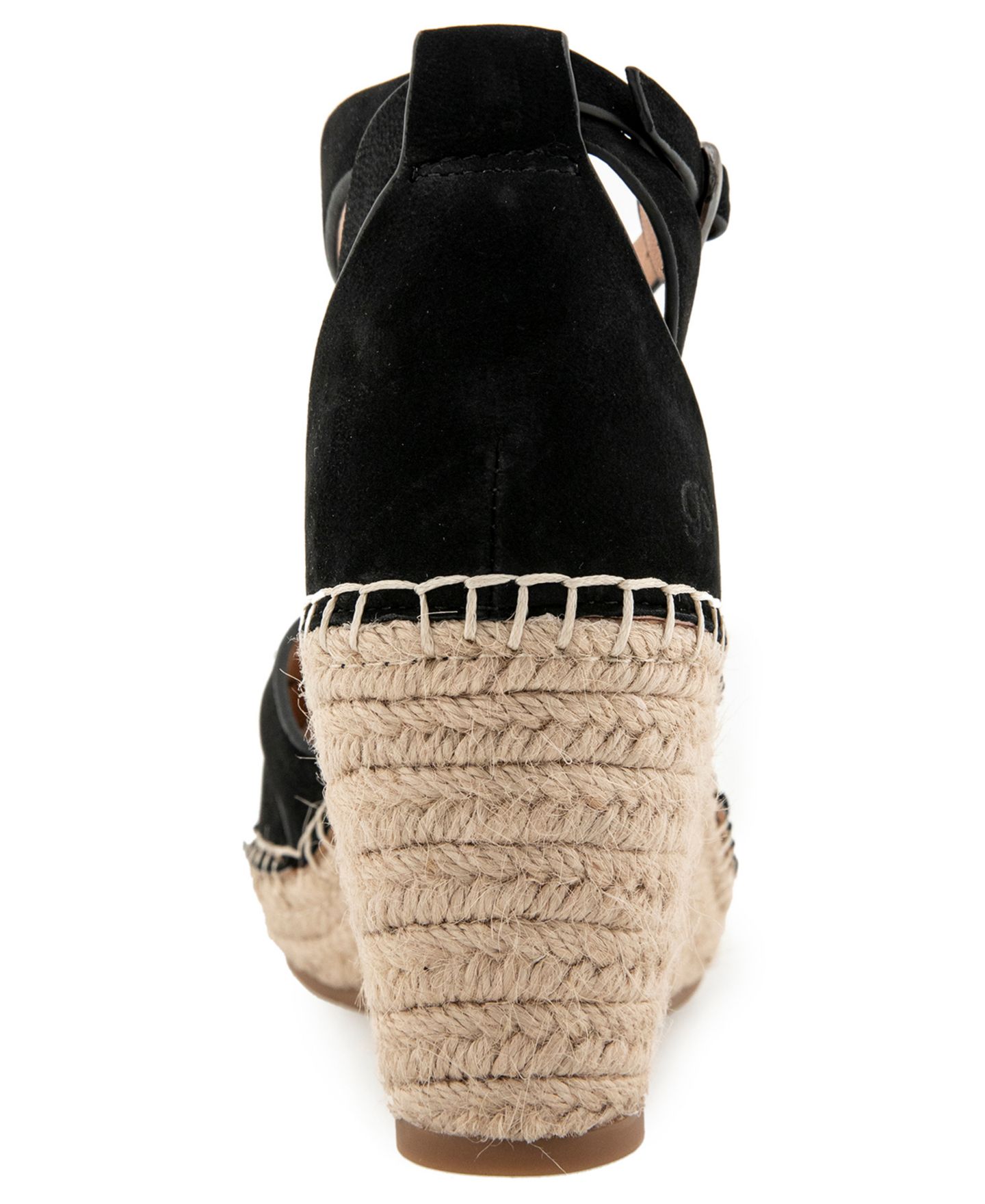 Женские сандалии Gentle Souls Coolie Espadrille Wedge, цвет: Чёрный нубуковый — фото 3