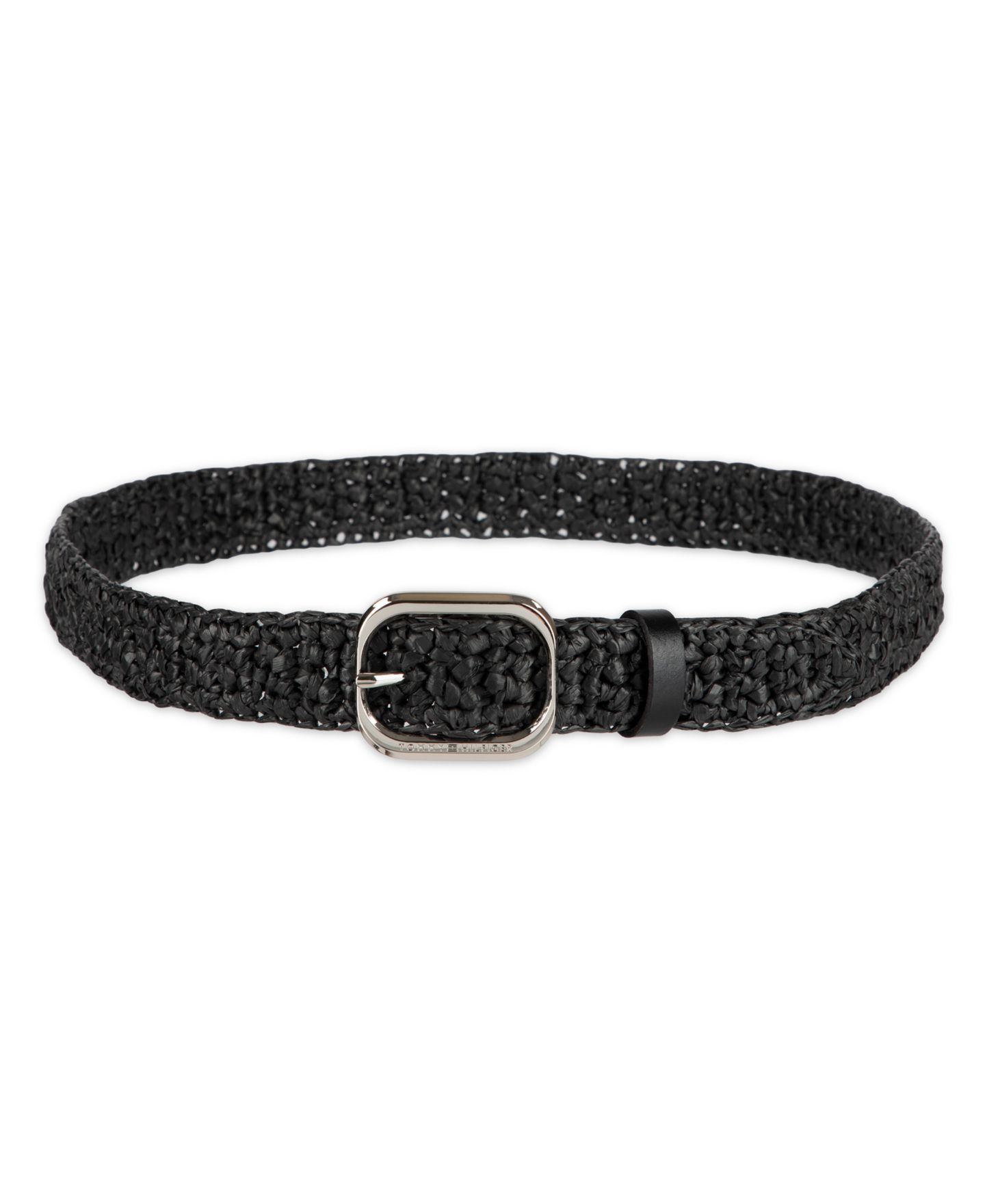 Женский ремень Tommy Hilfiger Fully Adjustable Casual Crocheted Belt, цвет: Чёрный — фото 6