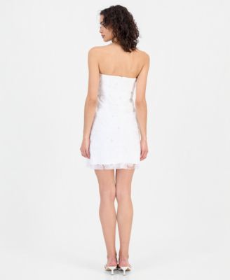 ulla johnson oumi cotton lace mini dress Layla Lace Mini Dress - Chalk White Short Sleeve Mini Dress