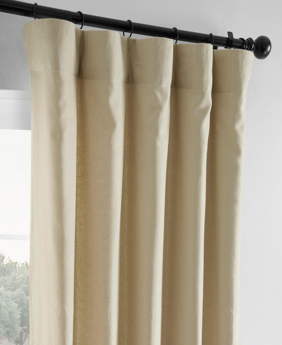 Half Price Drapes French Linen Room Darkening Curtain