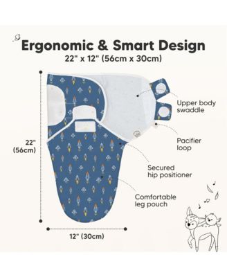 3pk Soothe Baby Swaddle, Organic Baby Swaddle Sleep Sacks, Newborn, Infant Swaddle Sack