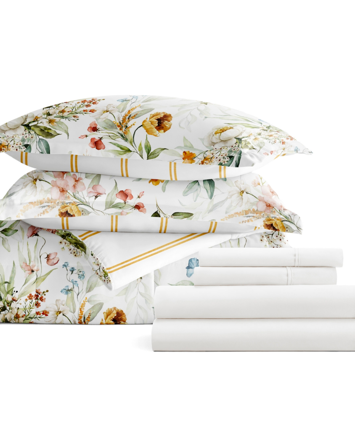 ienjoy Home Bedding Bundle Patterned 5-Piece Comforter Set