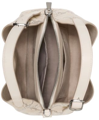 Deco Snake Embossed Small Crossbody Tote Bag