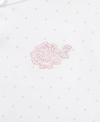 Baby Girls' Rose Printed Dress, Cardigan and Diaper Cover, 3-Piece Set