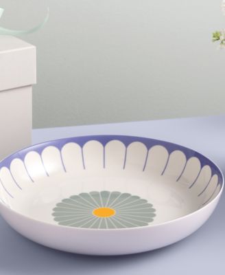 Fleur Couleur Low Serving Bowl