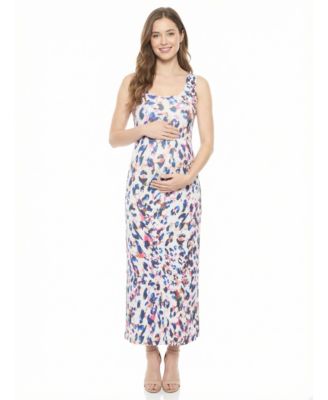 Women's and Plus Size Maternity Scoop Neck Maxi Dress