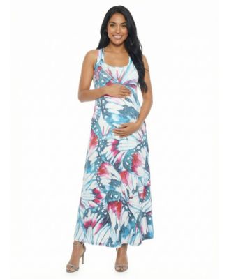 Women's and Plus Size Maternity Scoop Neck Maxi Dress