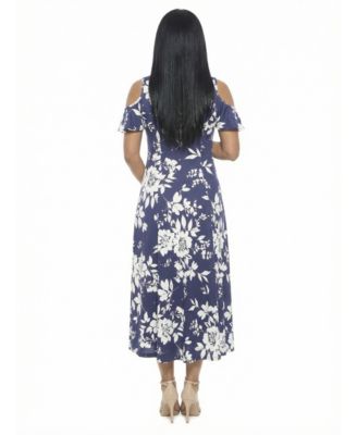 Women's and Plus Size Maternity Ruffle Maxi Dress