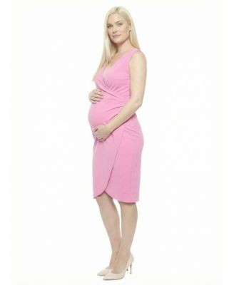 Women's and Plus Size Maternity V-Neck Wrap Dress