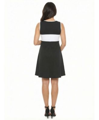 Women's and Plus Size Maternity Round Neck A-Line Dress