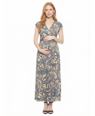 Women's and Plus Size Maternity V-Neck Maxi Dress