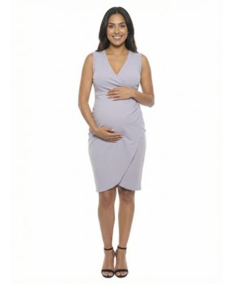 Women's and Plus Size Maternity V-Neck Wrap Dress