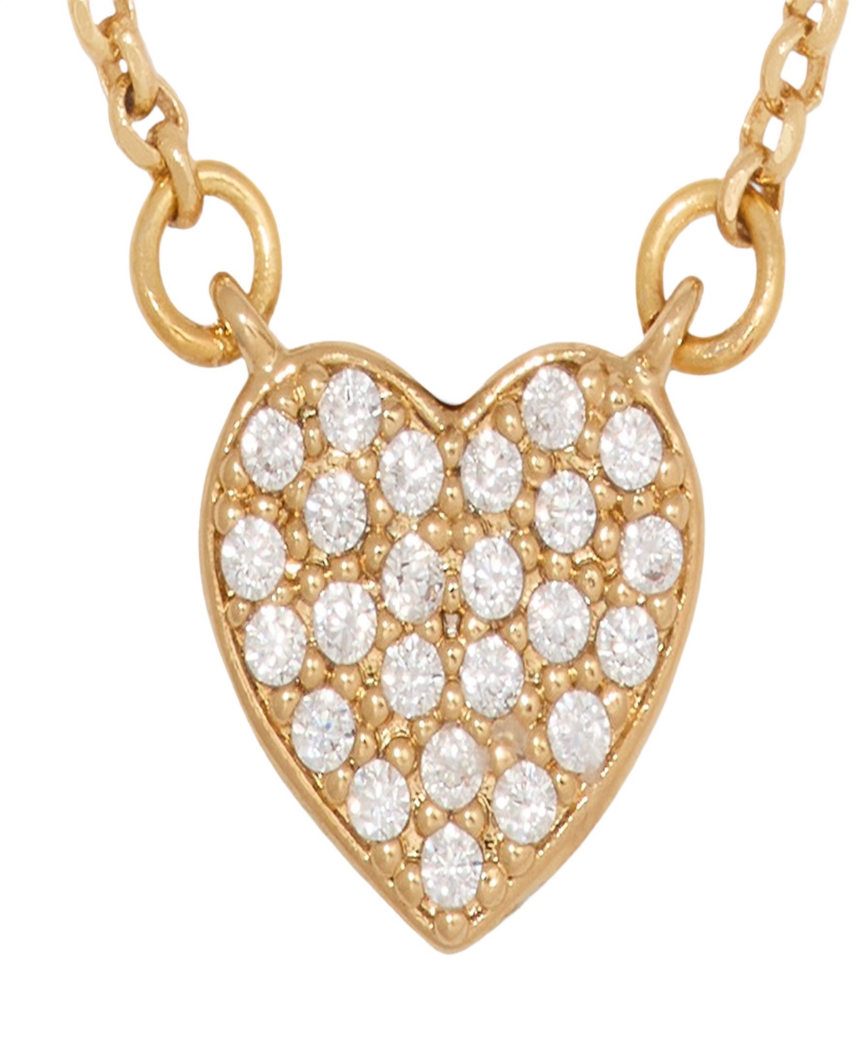 kate spade new york Cubic Zirconia Pave Heart Pendant Necklace