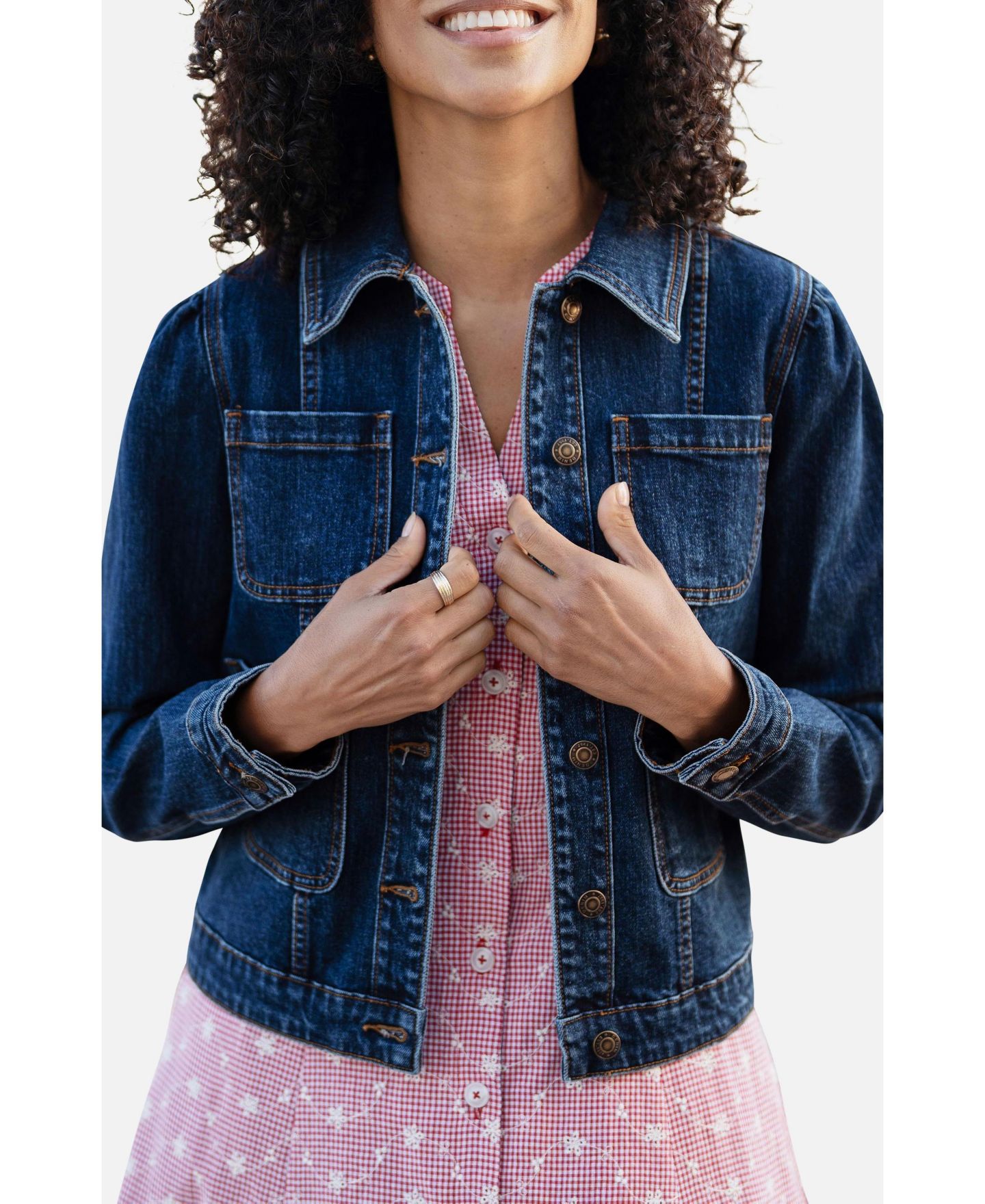 Женская куртка Yumi Stretch Denim Pocket Detail, цвет: Синий — фото 2
