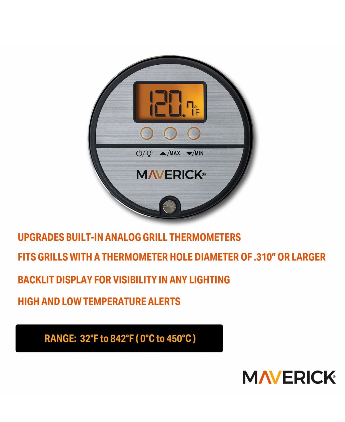 Maverick Professional Thermocouple Grill Thermometer with .310" shaft