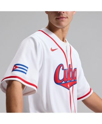 Men's White Cuba Baseball 2026 World Baseball Classic Stadium Jersey