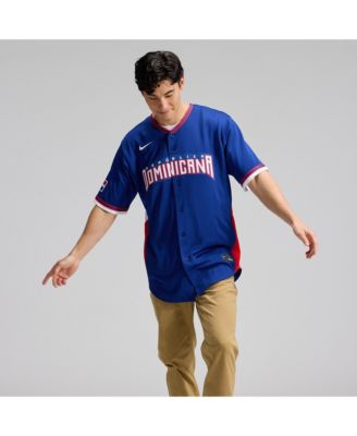 Men's Royal Dominican Republic Baseball 2026 World Baseball Classic Stadium Jersey