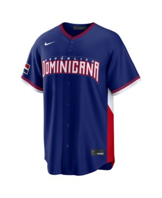 Men's Juan Soto Royal Dominican Republic Baseball 2026 World Baseball Classic Stadium Jersey