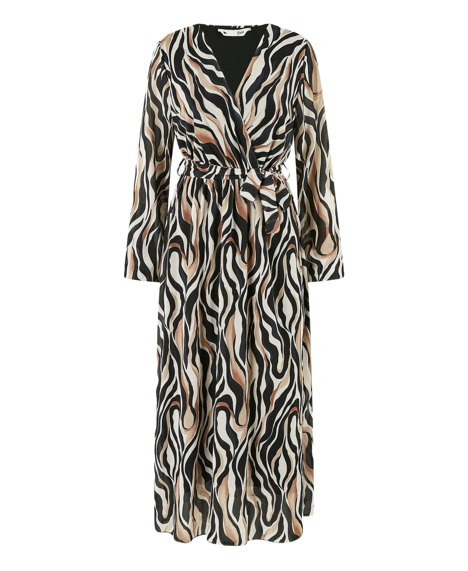 Women's Animal Swirl Midi Wrap Dress