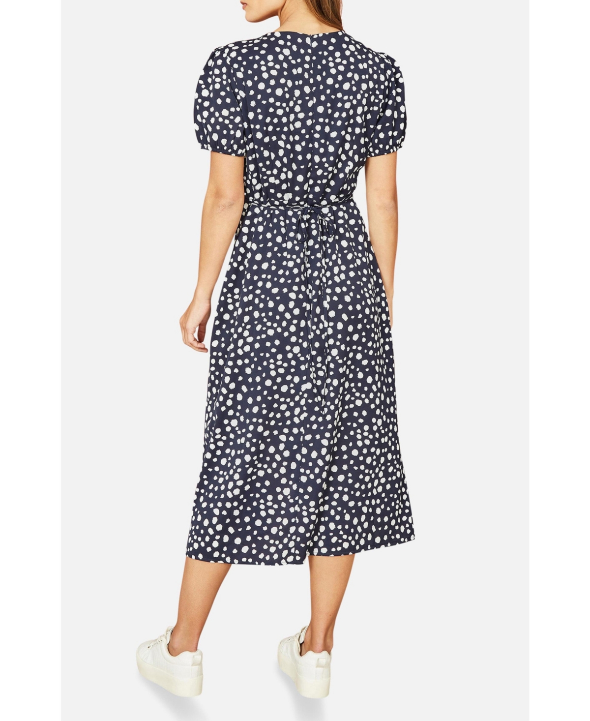 Yumi Women's Spot Midi Tea Dress