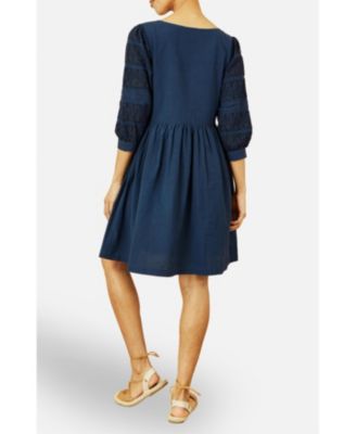 Women's Broderie Anglaise Puff Sleeve Dress