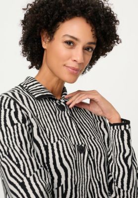 Women's Modern Zebra Knit Cardigan