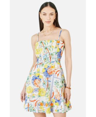 Women's Print Cotton Mini Sun Dress