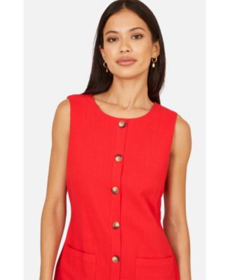 Women's Viscose Button Detail Shift Dress