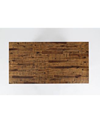 Cannon Valley Rustic Distressed Industrial Trestle 50" Coffee Table