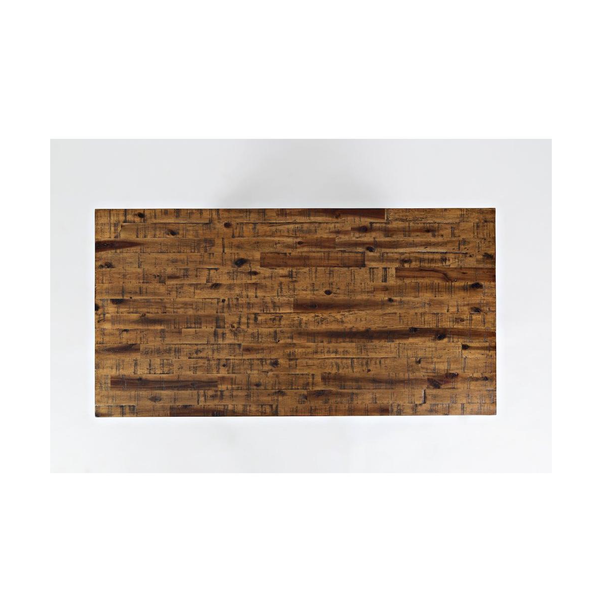 Jofran Cannon Valley Rustic Distressed Industrial Trestle 50" Coffee Table