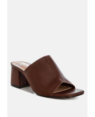 Rag and Co Womens Wuling Slip-On Soft Leather Heels