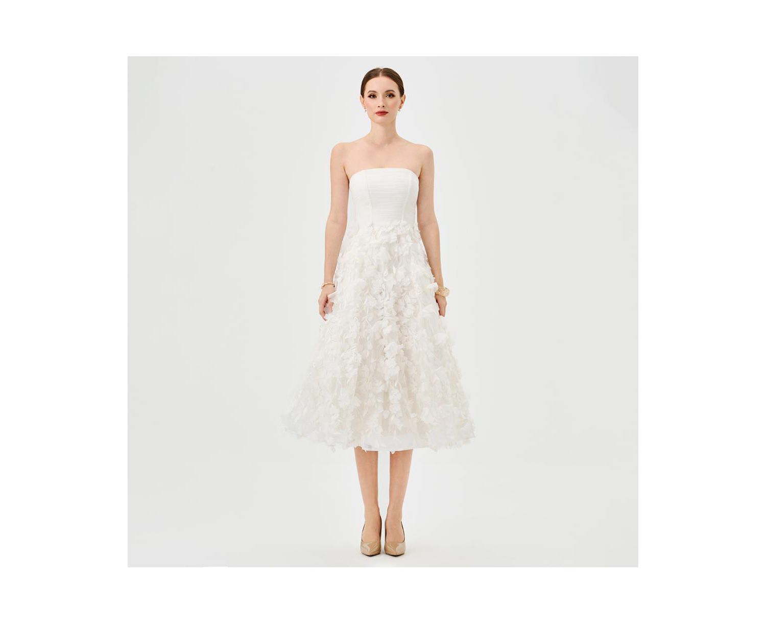 Women's Strapless Midi Dress