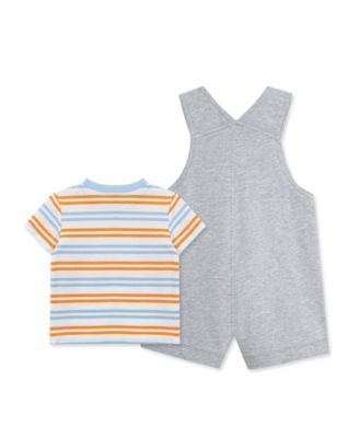 Baby Boys' Giraffe Printed Shortall and Short-Sleeve T-Shirt, 2-Piece Set
