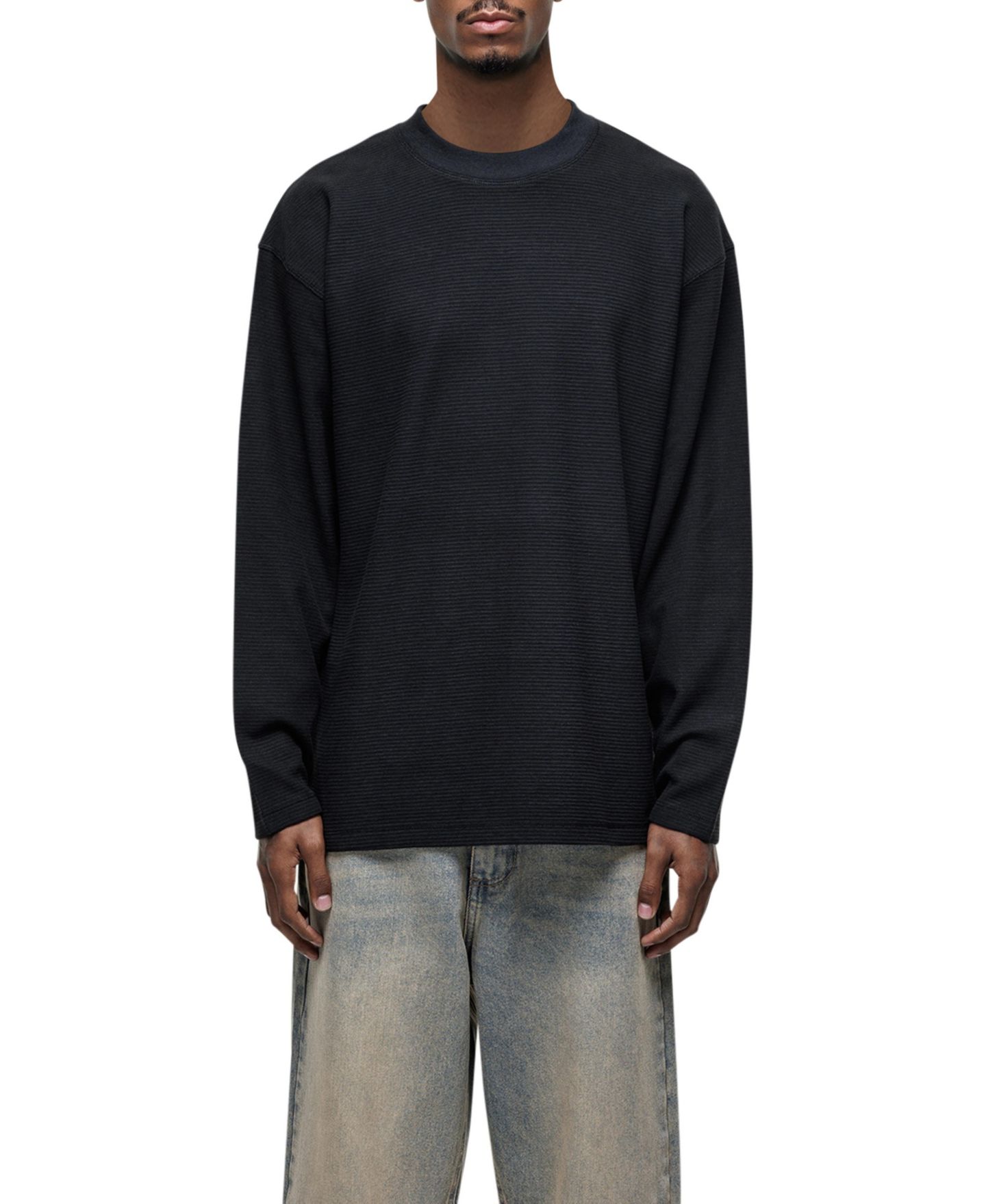 Мужская футболка Good For Nothing Scribble Long-Sleeve Waffle, цвет: Чёрный — фото 1