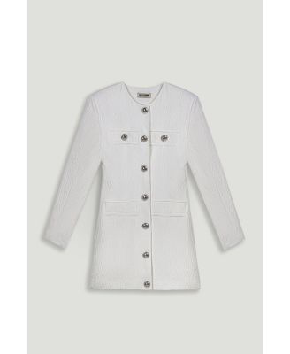 Women's Padded Shoulder Mini Dress