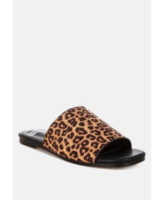 Women's Panthera Leopard Print Slider Flats
