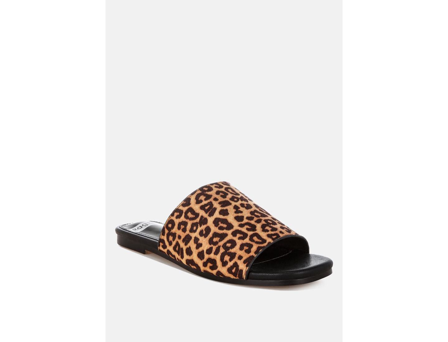 Женские балетки Rag & Co Panthera Leopard Print Slider, цвет: Леопардовый каучуковый — фото 1
