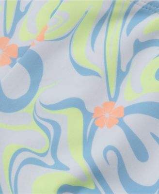 Girls Chlorine Resistant Long Sleeve Rash Guard Boyshort 3 Piece Swimsuit Set