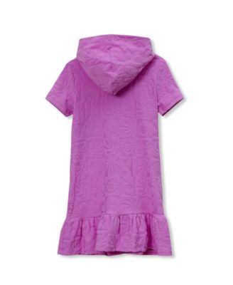 Girls Terry Zip Front Cover Up Dress