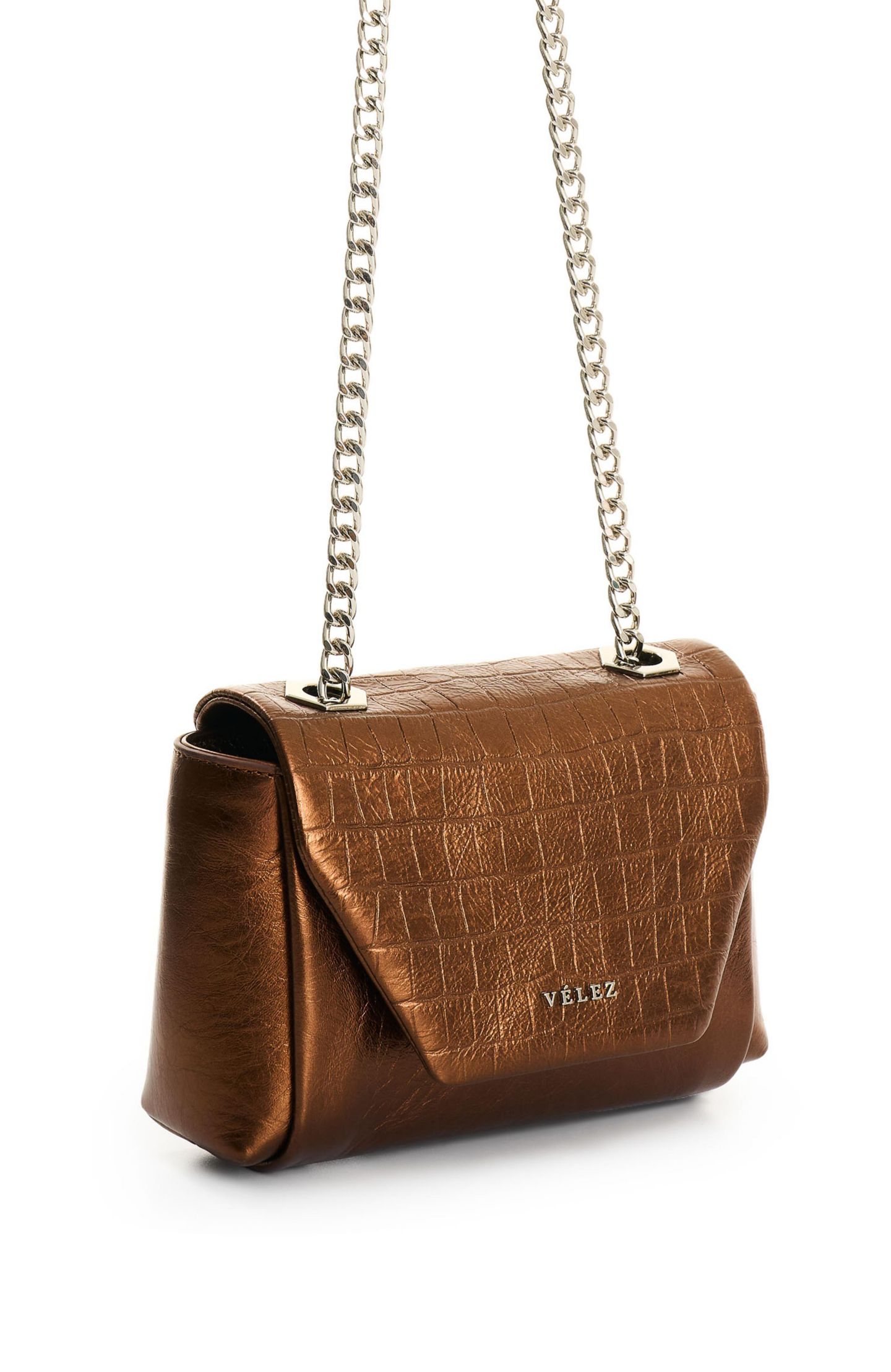 Женская сумка Velez Mini Lili Leather Crossbody, цвет: Бронзовый — фото 2